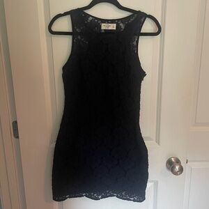 Abercrombie and Fitch, blue lace, body con dress